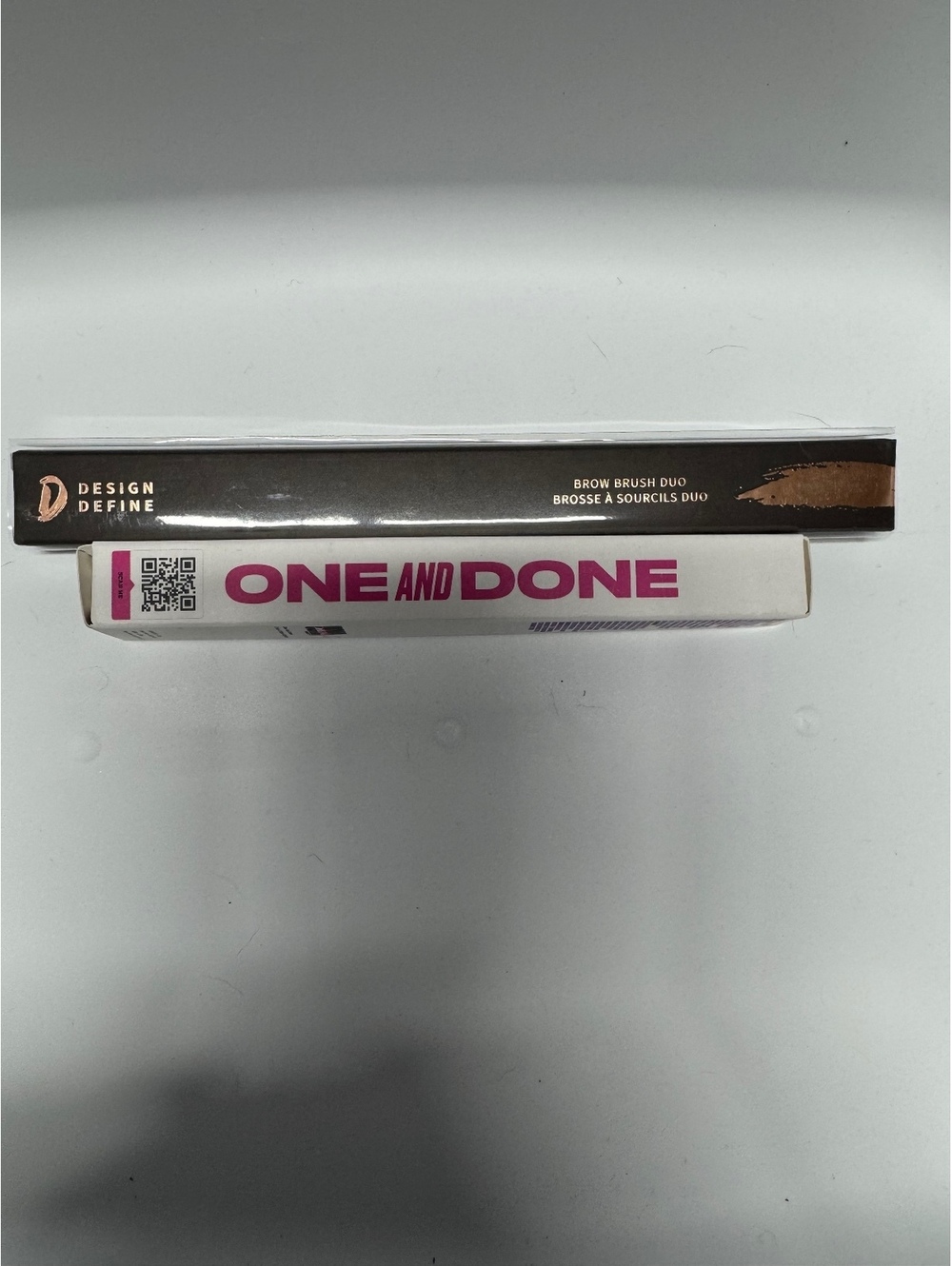 Design Define Brow Brush Duo and Huda Beauty One and Done Duo